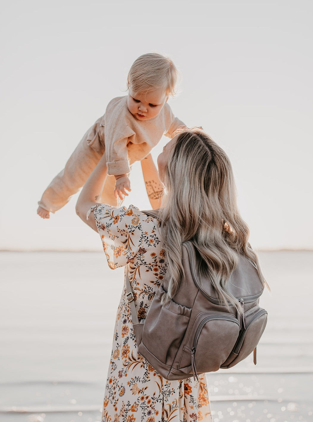 Faux leather nappy online backpack