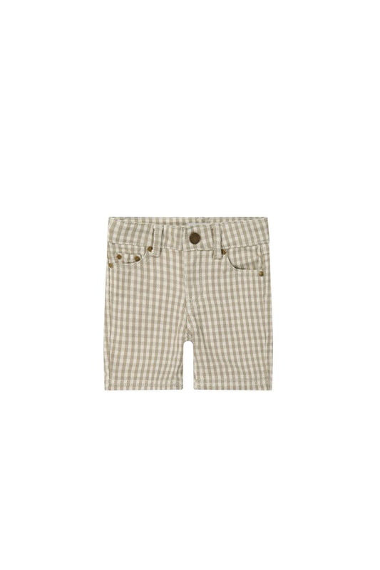 Jude Cotton Twill Shorts - Gingham (1YR)