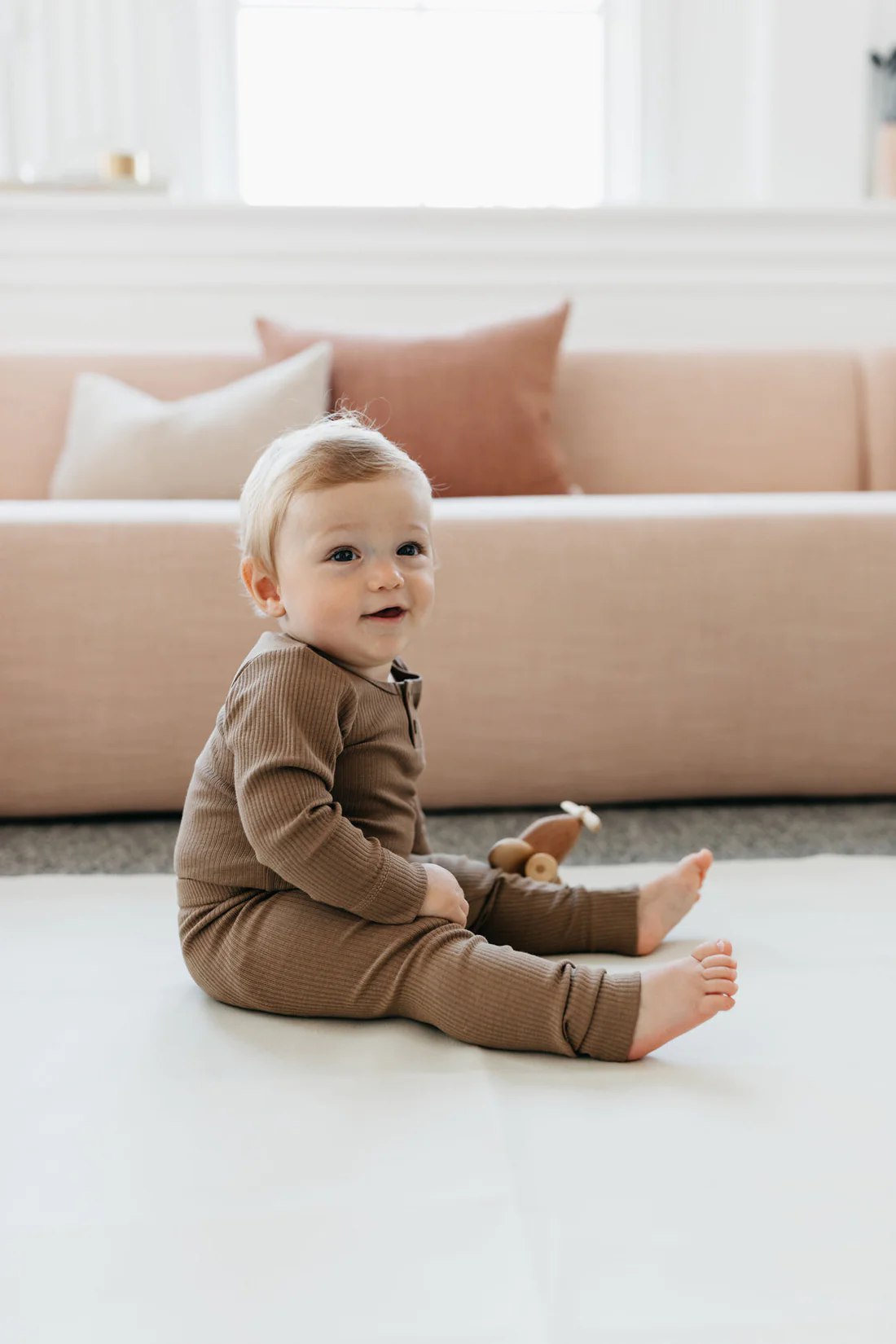 Organic Cotton Leggings - Caramel - 3-9y